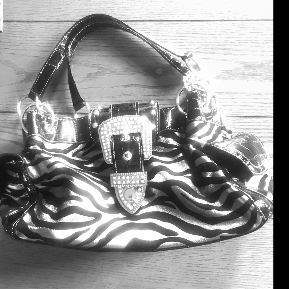 Zebra strip purse